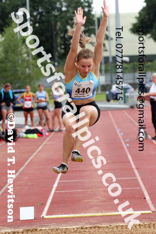 Women and Girls long jump, 2021 North Eastern Track and Field Champs., Middesbrough. Photo: David T. Hewitson/Sports for All Pics